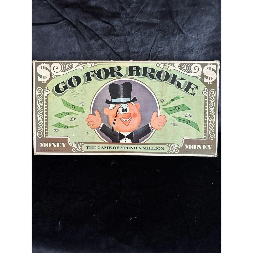 Go For Broke Spend A Million Game Vintage 1965 Selchow & Righter Complete & Nice